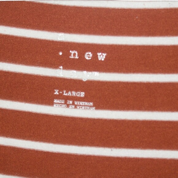 Long sleeve stripped shirt top size XL Fall Orange - Picture 4 of 4